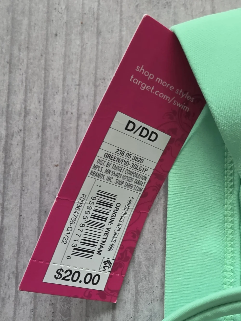 💚NWT Xhilaration Bright Mint Green Bikini D/DD Top XL High Waist💚